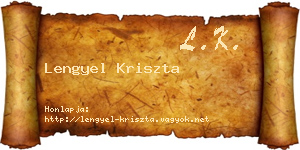 Lengyel Kriszta névjegykártya