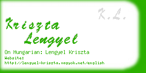 kriszta lengyel business card